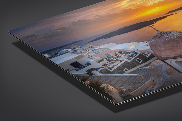 Metal Print | Sunset on Santorini in Greece