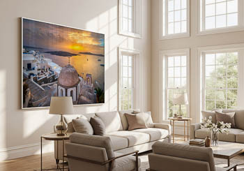 Wall Art | Sunset on Santorini in Greece