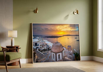 Wall Art | Sunset on Santorini in Greece