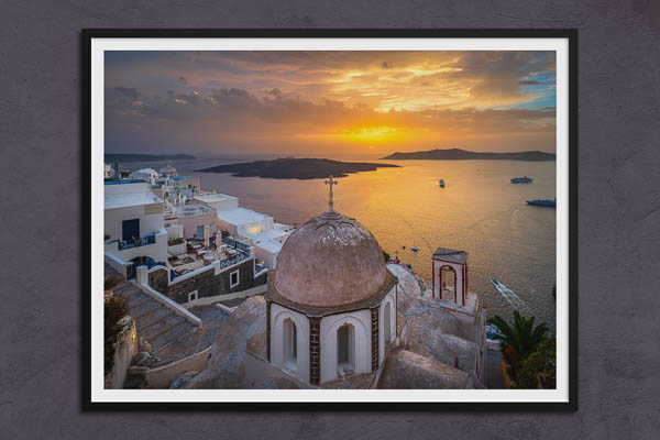 Fine Art Print | Sunset on Santorini in Greece