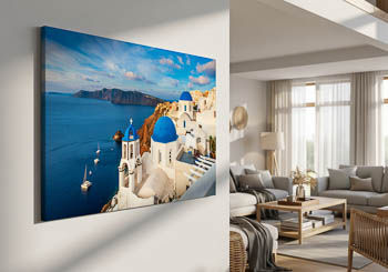 Wall Art | Sunny day on Santorini in Greece