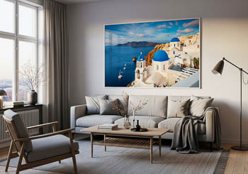 Wall Art | Sunny day on Santorini in Greece