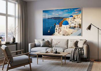 Wall Art | Sunny day on Santorini in Greece