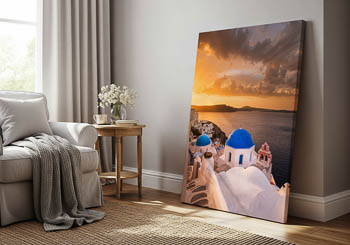 Wall Art | Sunrise on Santorini in Greece