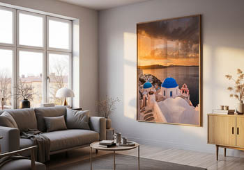 Wall Art | Sunrise on Santorini in Greece
