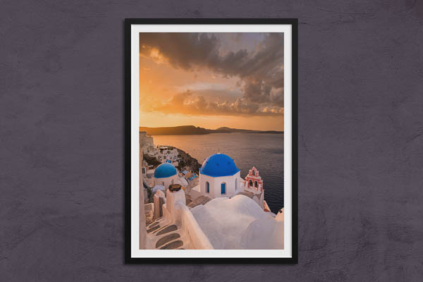 Poster / Kunstdruck | Sonnenaufgang auf Santorin in Griechenland