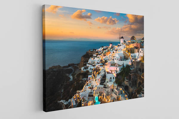 Leinwand | Sonnenuntergang auf Santorin in Griechenland