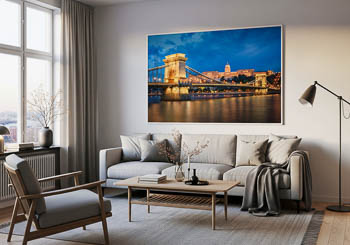 Wall Art | Buda Castle and Chain Bridge in Budapest