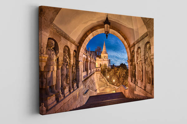 Canvas | Fishermans bastion in Budapest at night