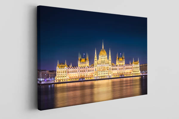 Leinwand | Parlamentsgebäude in Budapest bei Nacht