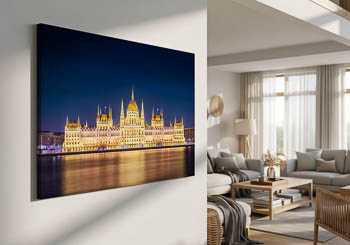 Wandbild | Parlamentsgebäude in Budapest bei Nacht