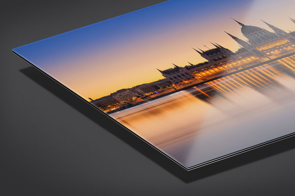Acrylglas | Sonnenaufgang am Parlamentsgebäude in Budapest