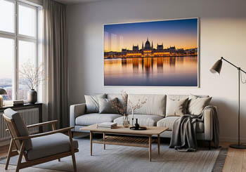 Wall Art | Sunrise at the Parliament building in Budapest