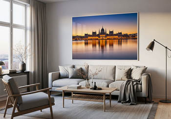 Wall Art | Sunrise at the Parliament building in Budapest