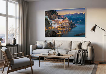 Wandbild | Nacht in Atrani an der Amalfiküste