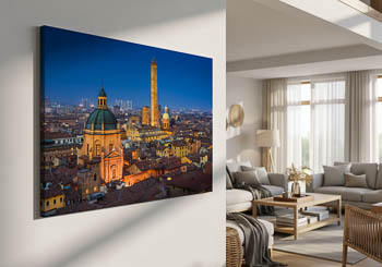 Wandbild | Nächtliche Skyline von Bologna