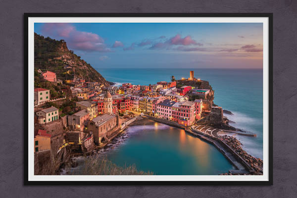 Poster / Kunstdruck | Abends in Vernazza in Cinque Terre