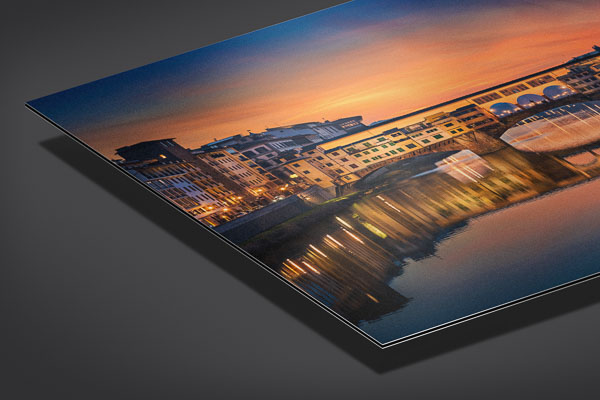 Alu-Dibond | Sonnenaufgang am Ponte Vecchio in Florenz