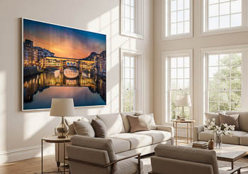 Wandbild | Sonnenaufgang am Ponte Vecchio in Florenz