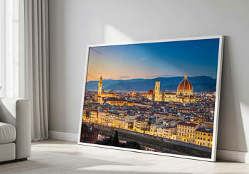 Wandbild | Skyline von Florenz zum Sonnenuntergang