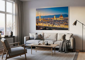 Wandbild | Skyline von Florenz zum Sonnenuntergang