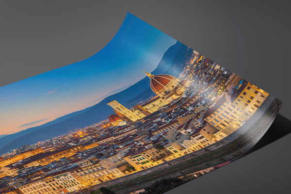 Kunstdruck / Poster | Skyline von Florenz zum Sonnenuntergang
