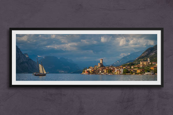 Fine Art Print | Panorama of Malcesine on the Lake Garda