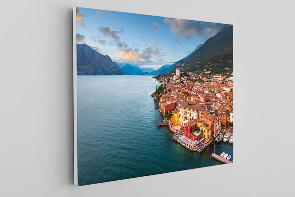 Leinwand | Malcesine am Gardasee bei Sonnenuntergang
