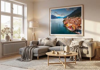 Wandbild | Malcesine am Gardasee bei Sonnenuntergang