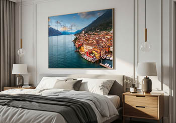 Wandbild | Malcesine am Gardasee bei Sonnenuntergang