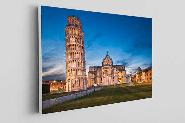 Canvas | Leaning Tower of Pisa at night