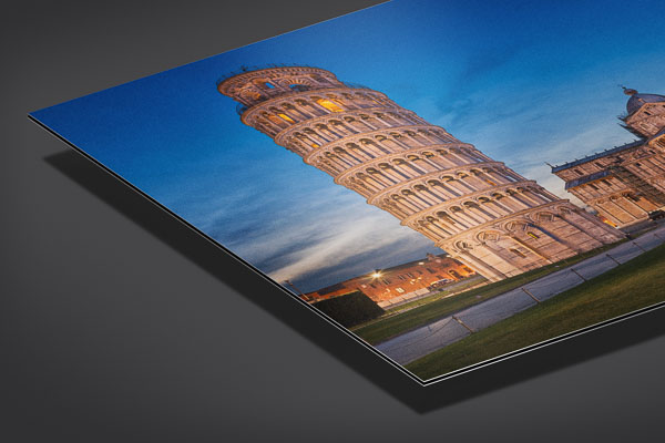 Metal Print | Leaning Tower of Pisa at night