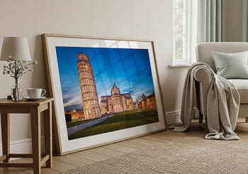 Wandbild | Schiefer Turm von Pisa bei Nacht