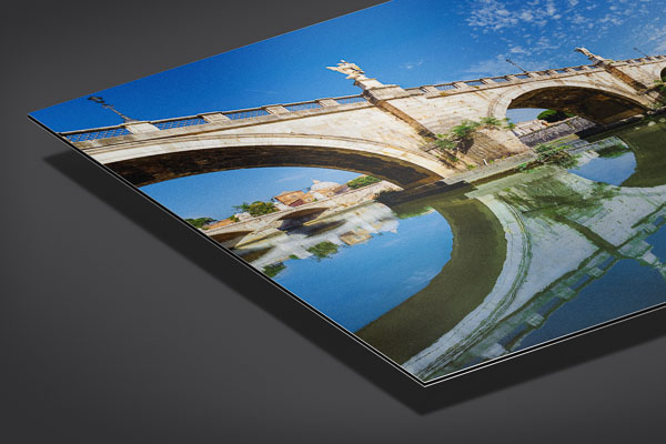 Metal Print - Bridge and castle Sant Angelo in Rome