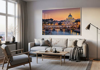 Wall Art | Sunset at Basilica St Peter in Rome
