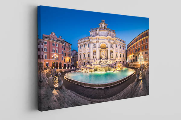 Leinwand | Trevi-Brunnen in Rom bei Nacht