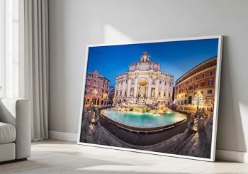 Wandbild | Trevi-Brunnen in Rom bei Nacht