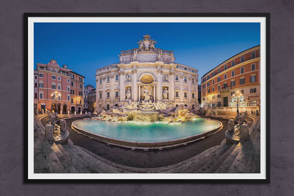 Poster / Kunstdruck | Trevi-Brunnen in Rom bei Nacht