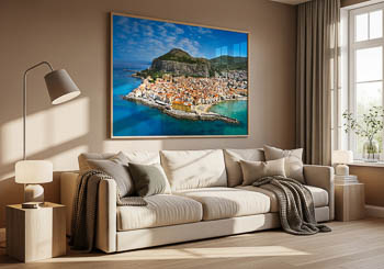 Wandbild | Luftbild von Cefalu