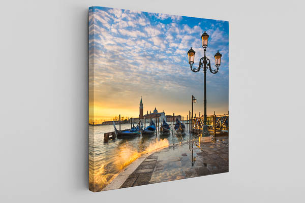 Leinwand | Gondeln beim Sonnenaufgang in Venedig