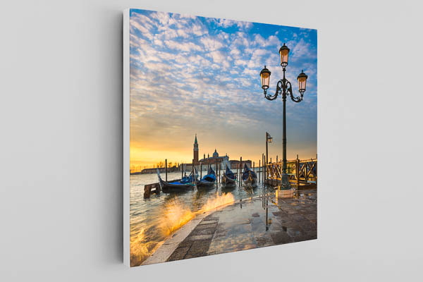 Leinwand | Gondeln beim Sonnenaufgang in Venedig