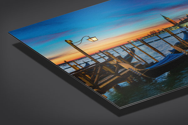 Metal Print - Gondolas at sunrise in Venice