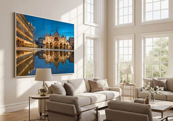 Wandbild | Markusplatz in Venedig bei Nacht