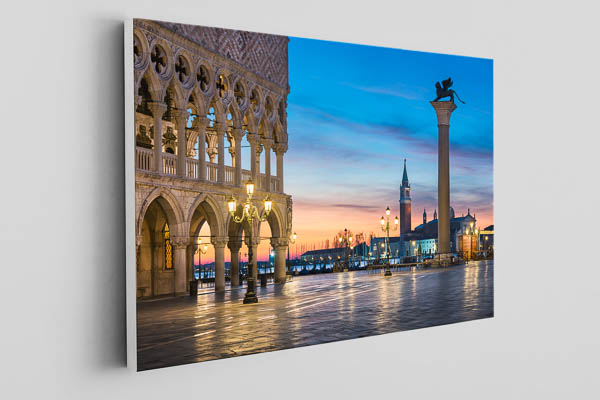 Leinwand | Markusplatz in Venedig bei Nacht