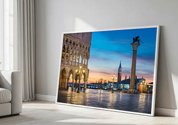 Wandbild | Markusplatz in Venedig bei Nacht