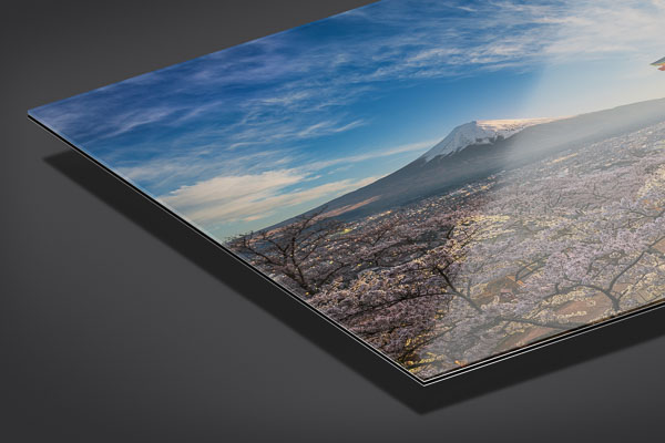 Acrylic Glass | Mount Fuji with cherry blossoms in Japan