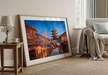 Wall Art | Pagoda at night in Kyoto, Japan