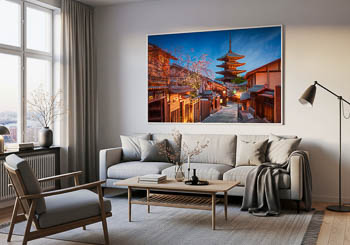 Wall Art | Pagoda at night in Kyoto, Japan