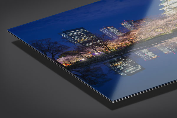 Acrylic Glass | Castle of Osaka at night