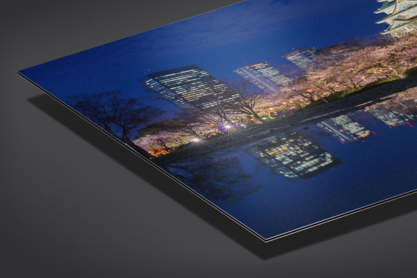 Metal Print | Castle of Osaka at night